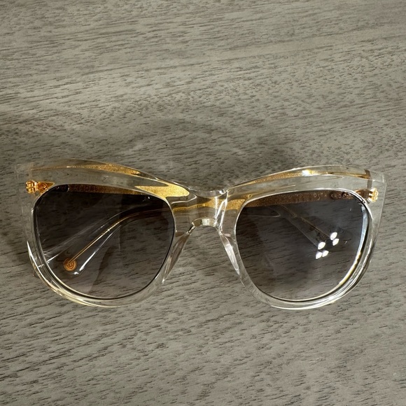 DITA Transparent and Gold Sunglasses - Picture 1 of 3